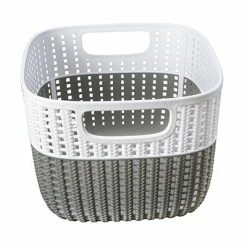 Deals 😉 Plastic Weave Bins Simplify Storage Basket, Medium, Grey (26311-GREY) 🛒 -Change Your Whole Storage & Organization. unnamed file 1331