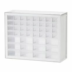 Cheap 😀 Storage Drawers IRIS 44 Drawer Parts Cabinet, White (587633) 😀