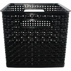 Flash Sale ⭐ Advantus Plastic Weave Bins Plastic Weave Bin; Black, Large 💯 -Change Your Whole Storage & Organization. unnamed file 134