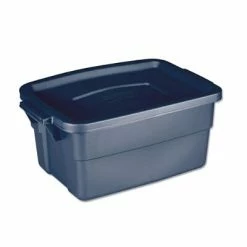 Best deal 😍 Storage Bins & Totes Rubbermaid Roughneck 12 Quart Latching Lid Storage Tote, Dark Indigo Metallic (RMRT030003) 🛒