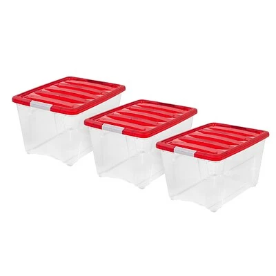 Deals ✔️ Storage Bins & Totes IRIS Holiday Storage Set, 53 Qt., Snap Lid Storage Tote, Red, 3/Pack (585055) 👍 3 Deals ✔️ Storage Bins & Totes IRIS Holiday Storage Set, 53 Qt., Snap Lid Storage Tote, Red, 3/Pack (585055) 👍