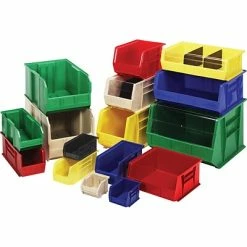 Brand new 🛒 Storage Bins & Totes Quantum Storage Systems Stack And Hang Totes, 10 3/4" X 8 1/4" X 7", Red, 6/Ct (Qus239-R) ❤️