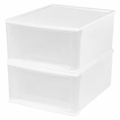 Cheapest 🧨 Storage Drawers IRIS 32 Qt. Stacking Drawer, White, 2/PK (129957) 🎉