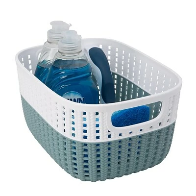 Promo ❤️ Plastic Weave Bins Simplify Storage Basket, Small, Marine (26310-MARINE) 🧨 4 Promo ❤️ Plastic Weave Bins Simplify Storage Basket, Small, Marine (26310-MARINE) 🧨 - Image 2