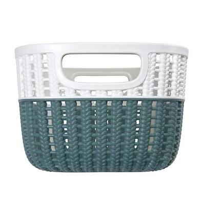 Promo ❤️ Plastic Weave Bins Simplify Storage Basket, Small, Marine (26310-MARINE) 🧨 5 Promo ❤️ Plastic Weave Bins Simplify Storage Basket, Small, Marine (26310-MARINE) 🧨 - Image 3