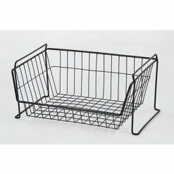 Best reviews of โ๏ธ All Purpose Baskets IRIS USA, Inc. Large Stacking Basket, Black (261012) ๐