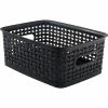 Best deal 👏 Advantus Plastic Weave Bins Plastic Weave Bin; Black, Small 🌟 -Change Your Whole Storage & Organization. unnamed file 143