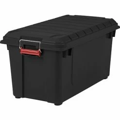 Best Pirce 🔥 Iris® Storage Totes IRIS Weathertight Heavy Duty 87 Qt. Storage Tote, Black, 4/Pack (585750) 🤩 -Change Your Whole Storage & Organization. unnamed file 1452