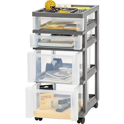 Budget 🧨 Rolling Carts IRIS® 4 Drawer Storage Cart, Gray (585000) ✨ 6 Budget 🧨 Rolling Carts IRIS® 4 Drawer Storage Cart, Gray (585000) ✨ - Image 4
