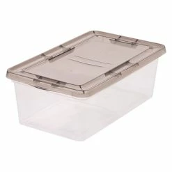 Deals โจ Storage Bins & Totes IRISยฎ 6 Quart Clear Storage Box With Gray Lid, 12 Pack ๐