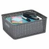Best Pirce 🔔 Storage Bins & Totes Simplify Medium Resin Herringbone Storage Basket, Gray (25174) 😀