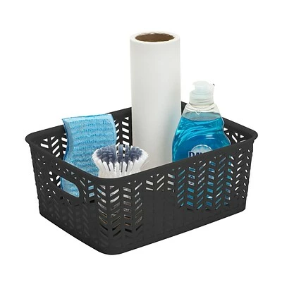 Buy 🎁 Decorative Boxes & Baskets Simplify Herringbone Small Storage Bin, Black (25173-BLACK) 😉 4 Buy 🎁 Decorative Boxes & Baskets Simplify Herringbone Small Storage Bin, Black (25173-BLACK) 😉 - Image 2