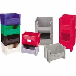 Hot Sale 🛒 Storage Bins & Totes Quantum Storage Systems Ultra Giant Stackable Bins, 15 1/4" X 19 7/8" X 12 7/16", Ivory, 3/Ct (Qgh700-I) 🔥