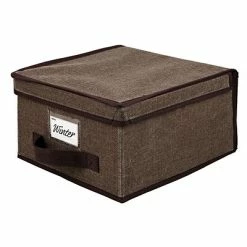 Wholesale 🥰 Decorative Boxes & Baskets Simplify Medium Non Woven Storage Box, Brown (25420-ESPRESSO) ❤️