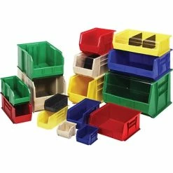 Buy 😀 Storage Bins & Totes Quantum Storage Systems Stack And Hang Totes, 18" X 11" X 10", Yellow, 4/Ct (Qus260-Y) ⭐