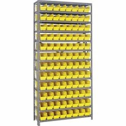 Wholesale ⭐ Storage Bins & Totes Quantum Storage Systems 12"X36"X75" Shelf Bin Unit, Yellow (1275-101-Y) 🛒