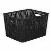 Wholesale 🛒 Decorative Boxes & Baskets Simplify Herringbone Large Storage Bin, Black (25175-BLACK) ⭐ -Change Your Whole Storage & Organization. unnamed file 1649