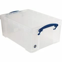 New 😍 Storage Bins & Totes Really Useful Box 9.5 Quart Snap Lid Clear Storage Bin, 4/Pack (9C-PK4CB) 🧨