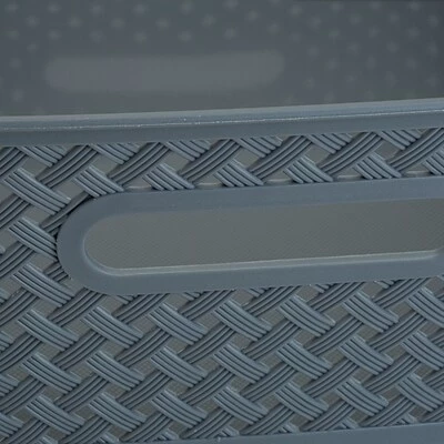 Best Pirce ✨ Decorative Boxes & Baskets Simplify's Medium Resin Wicker Storage Bin In Grey 🥰 5 Best Pirce ✨ Decorative Boxes & Baskets Simplify's Medium Resin Wicker Storage Bin In Grey 🥰 - Image 3