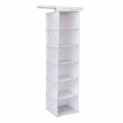 Budget ๐ Closet Storage Organizers The Macbeth Collection Closet Candie Hanging Organizer, 6 Shelf, Ikat (M-77807-CC) ๐