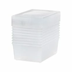 Discount ❤️ Storage Bins & Totes Iris 13.5 Qt. Snap Lid Storage Tote, Clear, 8/Pack (500075) 👏 -Change Your Whole Storage & Organization. unnamed file 1723