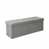 Top 10 😉 Closet Storage Organizers Simplify Faux Linen Triple Folding Storage Ottoman (F-0638-Grey-BX) ❤️ -Change Your Whole Storage & Organization. unnamed file 1729