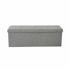 Top 10 😉 Closet Storage Organizers Simplify Faux Linen Triple Folding Storage Ottoman (F-0638-Grey-BX) ❤️ -Change Your Whole Storage & Organization. unnamed file 1730