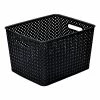 Coupon ✔️ Decorative Boxes & Baskets Simplify's Large Resin Wicker Storage Bin In Black 🔥 -Change Your Whole Storage & Organization. unnamed file 1749