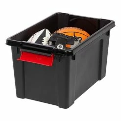 Buy 🛒 Storage Bins & Totes IRIS Store-It-All 37.9 Qt. Latching Lid Storage Tote, Black, 4/Pack (250160) 🔥 -Change Your Whole Storage & Organization. unnamed file 1756