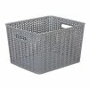 Best deal 🥰 Decorative Boxes & Baskets Simplify Large Herringbone Storage Bin In Grey ⭐ -Change Your Whole Storage & Organization. unnamed file 1765