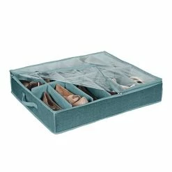 Best Sale ✨ Shoe Racks Simplify 12 Pair Under The Bed 👟 Shoe Box, Dustyblue (25430-Dustyblue) 😀