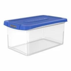 Wholesale ⌛ Bankers Box® Storage Bins & Totes Bankers Box Heavy-Duty Latch Lid Plastic File Box, Letter Size, Blue/Clear, Each (86101) 🥰