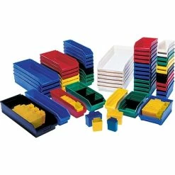 New 🌟 Storage Bins & Totes Quantum Storage Systems Bin Cups For Shelf Bins, 5 1/4" X 2 3/4" X 3", Yellow, 48/Ct (Qbc112-Y) ⌛