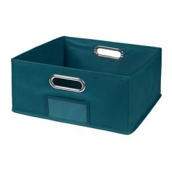 Hot Sale ⌛ Storage Bins & Totes Niche Cubo Half-Size Foldable Fabric Storage Bin- Teal (HTOTE1206TL) 🛒