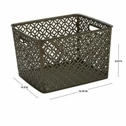 Outlet ❤️ Storage Bins & Totes Simplify Trellis Storage Bin, Pewter (26102-PEWTER) 🔥 5 Outlet ❤️ Storage Bins & Totes Simplify Trellis Storage Bin, Pewter (26102-PEWTER) 🔥 -Change Your Whole Storage & Organization. unnamed file 1860