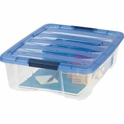 Budget 🛒 Storage Bins & Totes IRIS Stack & Pull 26.9 Qt. Latch Lid Storage Box, Clear (100364) 🧨