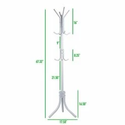 Discount 😀 Clothes Racks & Portable Closets Mind Reader Standing Metal 11 Hook 🧥 Coat Rack, White (COATRACK11-WHT) ✨ -Change Your Whole Storage & Organization. unnamed file 193