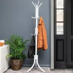 Discount 😀 Clothes Racks & Portable Closets Mind Reader Standing Metal 11 Hook 🧥 Coat Rack, White (COATRACK11-WHT) ✨ -Change Your Whole Storage & Organization. unnamed file 197
