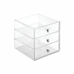 Brand new 🥰 Storage Drawers InterDesign Original 3 Drawers Desktop Storage, Clear (35300) 🔥