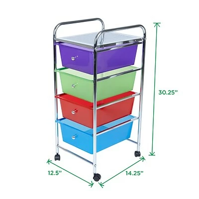 Coupon 🧨 Rolling Carts Mind Reader 4 Drawer Storage Trolley, Multi-Colors (4DPTROLL-ASST) ❤️ 9 Coupon 🧨 Rolling Carts Mind Reader 4 Drawer Storage Trolley, Multi-Colors (4DPTROLL-ASST) ❤️ - Image 7