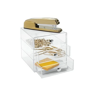 Brand new 🥰 Storage Drawers InterDesign Original 3 Drawers Desktop Storage, Clear (35300) 🔥 5 Brand new 🥰 Storage Drawers InterDesign Original 3 Drawers Desktop Storage, Clear (35300) 🔥 - Image 3