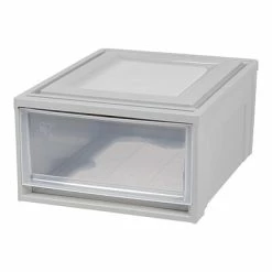Outlet ❤️ Storage Drawers Iris 31 Qt. 1 Drawer Stackable Storage, Gray (762016482460) 😍