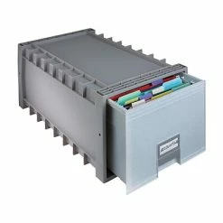 Promo ⭐ Storex® Poly Storage Drawer Storex Drawer Stackable Storage, Gray (61101U01C) 🔔