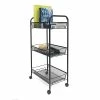 Promo 😀 Rolling Carts Mind Reader 'Roll' Rolling Metal Mesh 3 Shelf Cart, Black (3TOCART-BLK) 🌟 -Change Your Whole Storage & Organization. unnamed file 218
