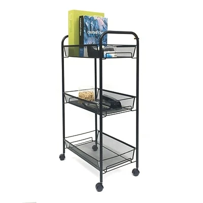 Promo ๐ Rolling Carts Mind Reader 'Roll' Rolling Metal Mesh 3 Shelf Cart, Black (3TOCART-BLK) ๐ 3 Promo ๐ Rolling Carts Mind Reader 'Roll' Rolling Metal Mesh 3 Shelf Cart, Black (3TOCART-BLK) ๐