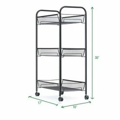 Promo ๐ Rolling Carts Mind Reader 'Roll' Rolling Metal Mesh 3 Shelf Cart, Black (3TOCART-BLK) ๐ 10 Promo ๐ Rolling Carts Mind Reader 'Roll' Rolling Metal Mesh 3 Shelf Cart, Black (3TOCART-BLK) ๐ -Change Your Whole Storage & Organization. unnamed file 220