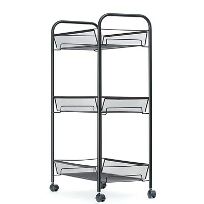 Promo ๐ Rolling Carts Mind Reader 'Roll' Rolling Metal Mesh 3 Shelf Cart, Black (3TOCART-BLK) ๐ 7 Promo ๐ Rolling Carts Mind Reader 'Roll' Rolling Metal Mesh 3 Shelf Cart, Black (3TOCART-BLK) ๐ - Image 5