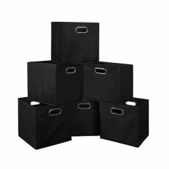 Budget ⭐ Storage Bins & Totes Niche Cubo 29.93 Qt. Foldable Fabric Storage Bins, Black, 6/Pack (HTOTE6PKBK) 🎉
