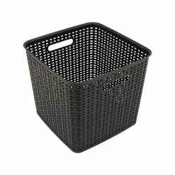 Best deal ๐ฏ Storage Bins & Totes Advantus Extra Large Plastic Weave Basket, Black (37519) ๐