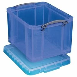 Best deal 👏 Storage Bins & Totes Really Useful Box 32L Snap Lid Storage Tote, Blue, Each (32TBL) 🌟